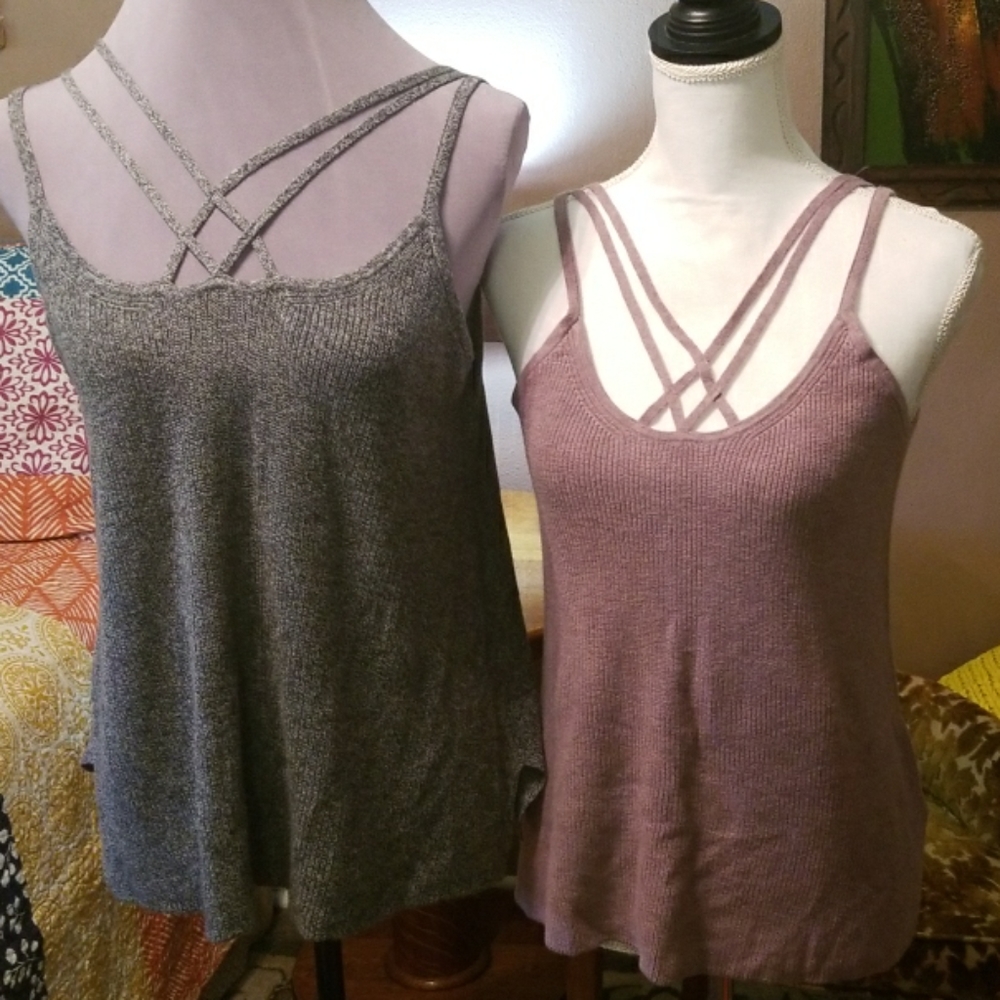 American Eagle Strappy Sweater Tanks L